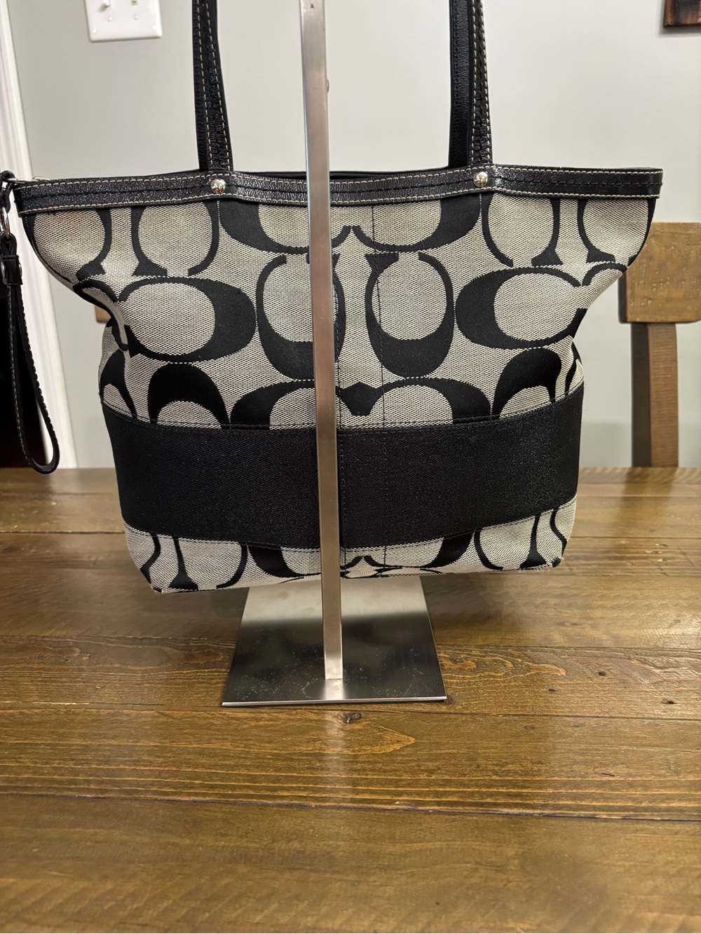 Coach Signature Stripe Tote F13548 - Picture 2 of 14